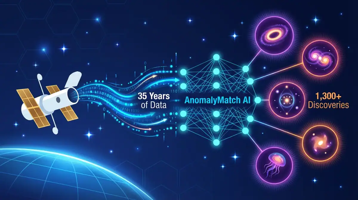 AI Finds 1,400 Cosmic Oddities in Hubble Archive